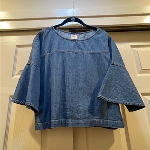 GAP light Denim top sz LP